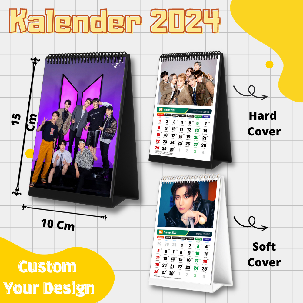 

Calendar / kalender meja 2025 Kpop BTS / Custom kalender