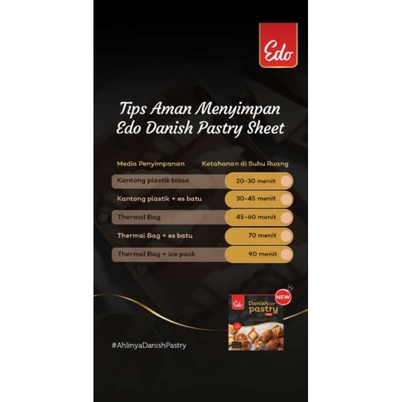 

Ssl09 Edo Danish Pastry 750Gr / Kulit Danish Pastry 750Gr / Danish Pastry Dough Edo 750Gr