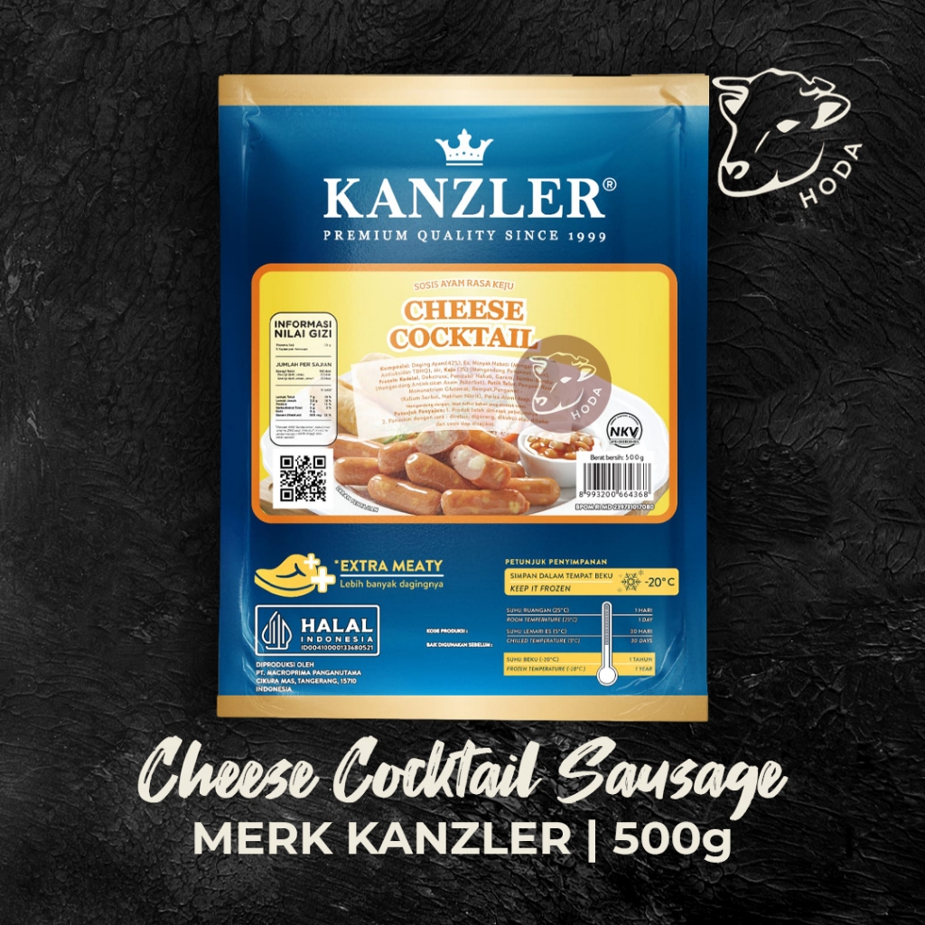 

Kanzler Cheese Cocktail Sausage / Sosis Breakfast Keju 500gr