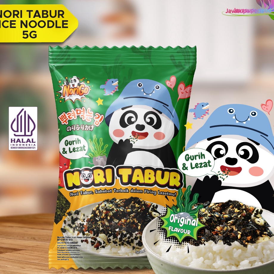 

[KODE PRODUK JZJDA5854] Nori Tabur Rice Noodle Rumput Laut Panggang (1 RENCENG ISI 12PCS) 5g Halal