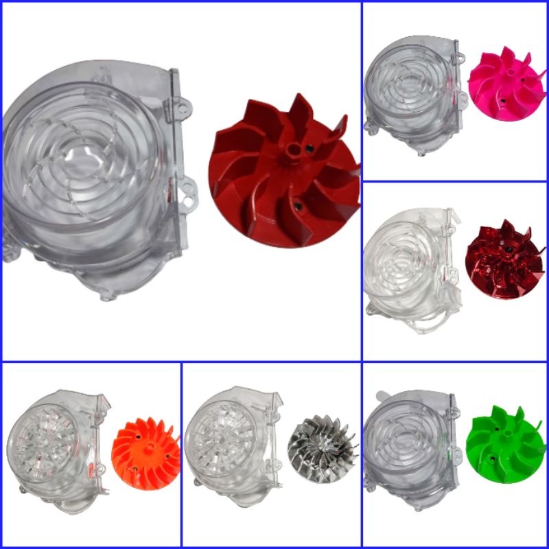 Cover tutup kipas transparan plus kipas dalam beat FI beat karbu lama