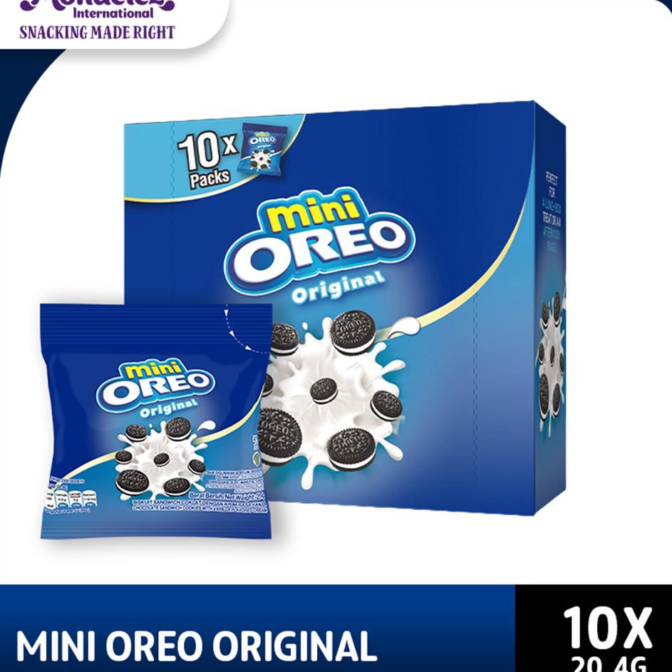 

[KODE PRODUK ALQYK9947] Mini Oreo Biskuit Original Pcs 20.4g Untuk Traveling X 10