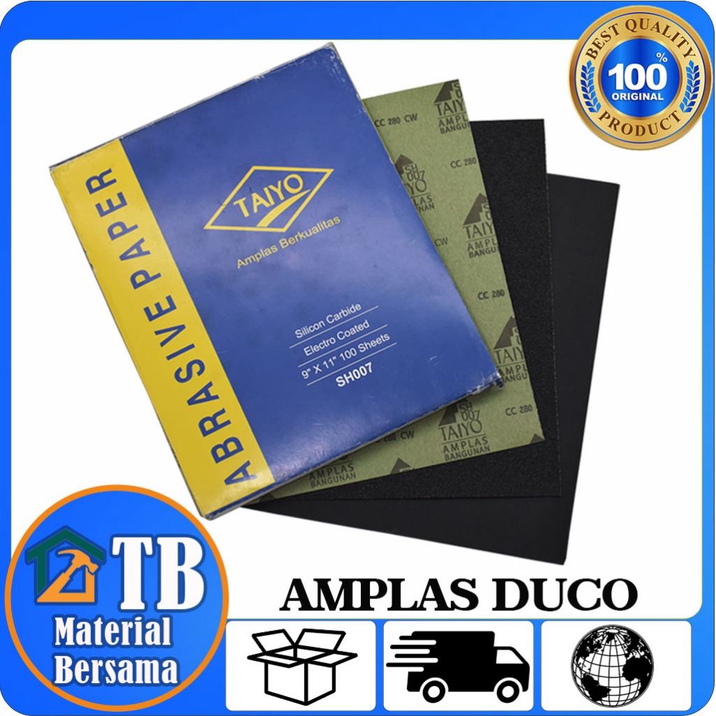 Taiyo Amplas Duco / Kasar Halus / Professional Sandpaper Waterproof / Abrasive Paper / Paper Silicon