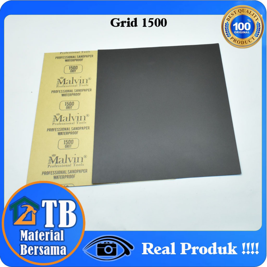 Malvin Amplas Duco / Kasar Halus / Professional Sandpaper Waterproof / Abrasive Paper / Paper Silico