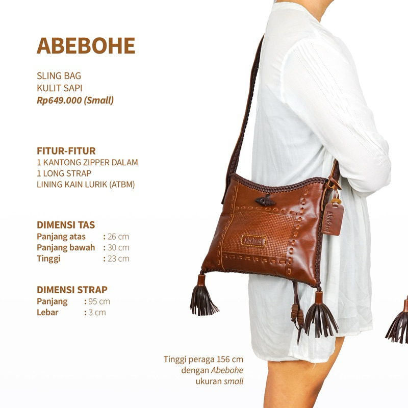 ABEKANI LEATHER BOHEMIAN BAG / Abebohe by Abekani Tas Kulit Wanita Kombinasi Anyam Tas Bohemian Kuli