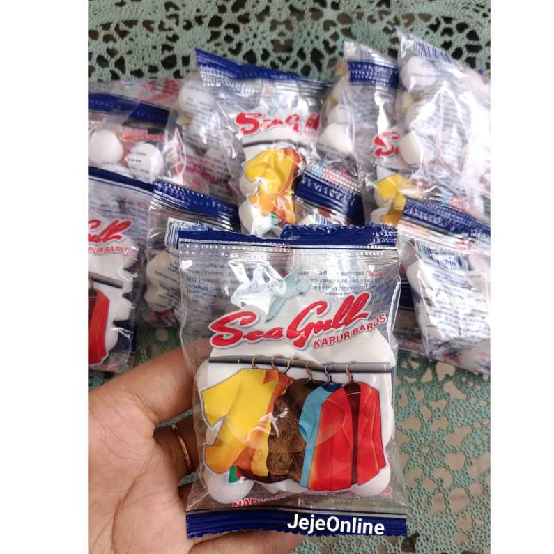 ❤ JEJEONLINE ❤Kamper Set Seagull 25 gram / Naphthalene Putih Sachet / Renceng / Kapur Barus Putih