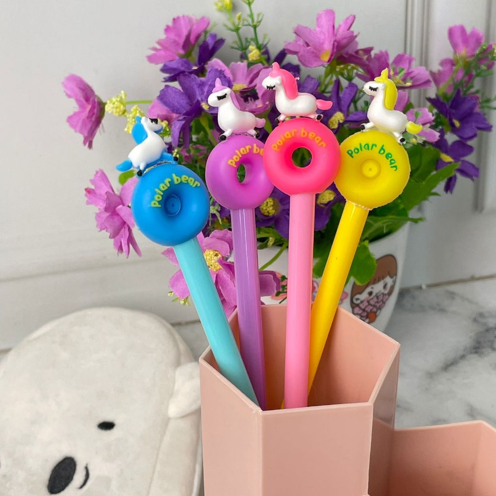 

Pulpen Gel Donat Unicorn Polar Bear PGK 1069 0.5 mm - MOTIF ZOO- bolpoint unik aesthetic korea viral 1 pack alat tulis lucu sovenir