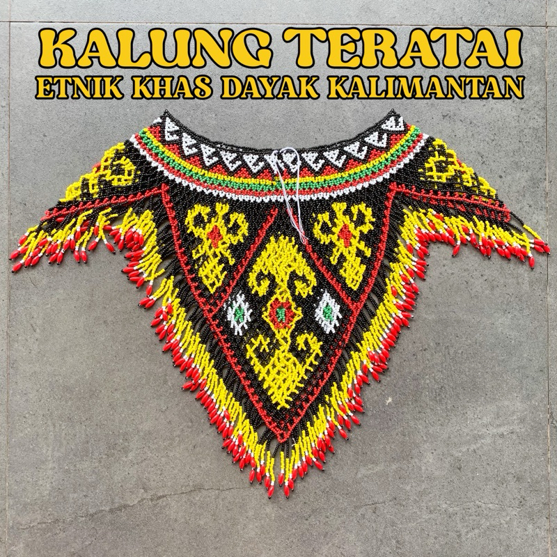 Kalung Teratai Pundak Bahu hiasan leher Manik Etnik Dayak Kalimantan Borneo | Kalung dayak Teratai s
