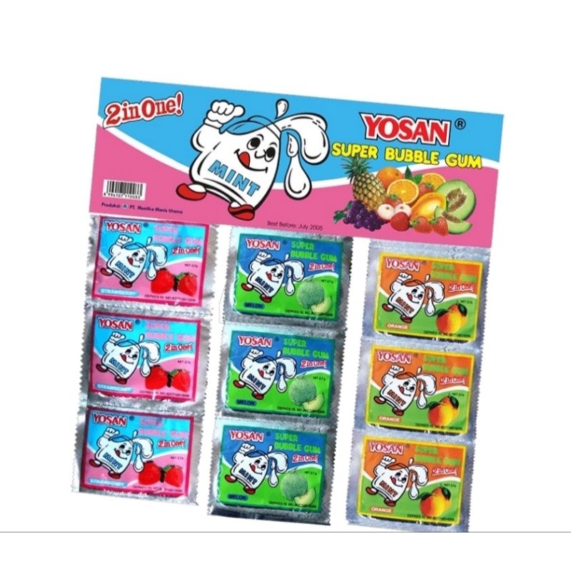 

Yosan 2in1 super buble gum 1si 24pcs