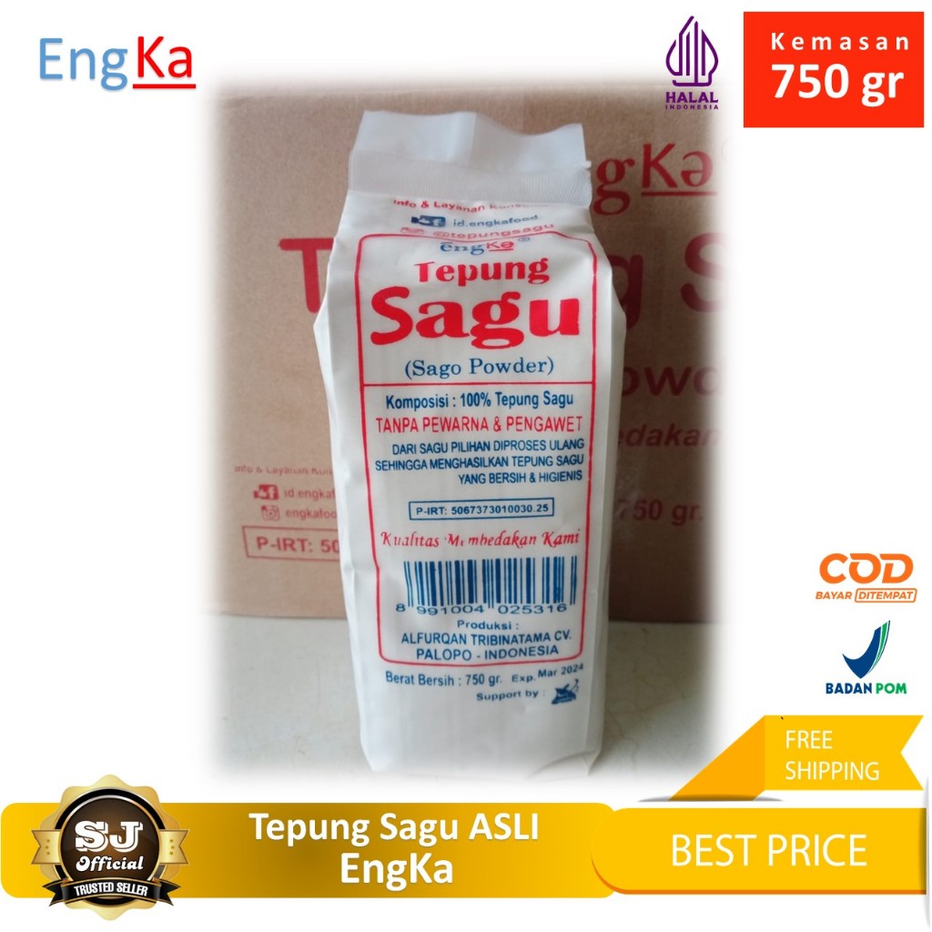 

Tepung Sagu Asli ENGKA 750Gr - 100% Dari Pohon Sagu - HALAL