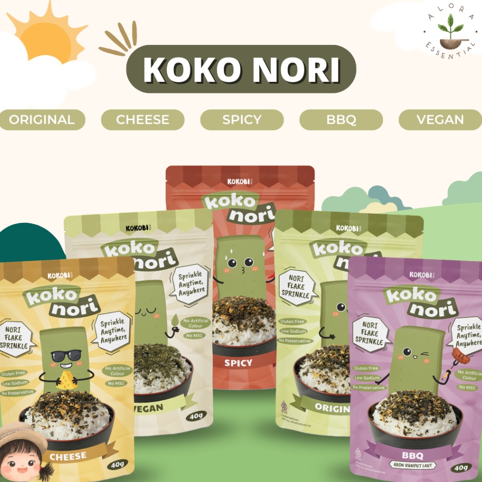 

Model Baru Koko Nori Abon Rumput Laut Tabur Seaweed Flake - Snack Cemilan Sehat Ready Stock