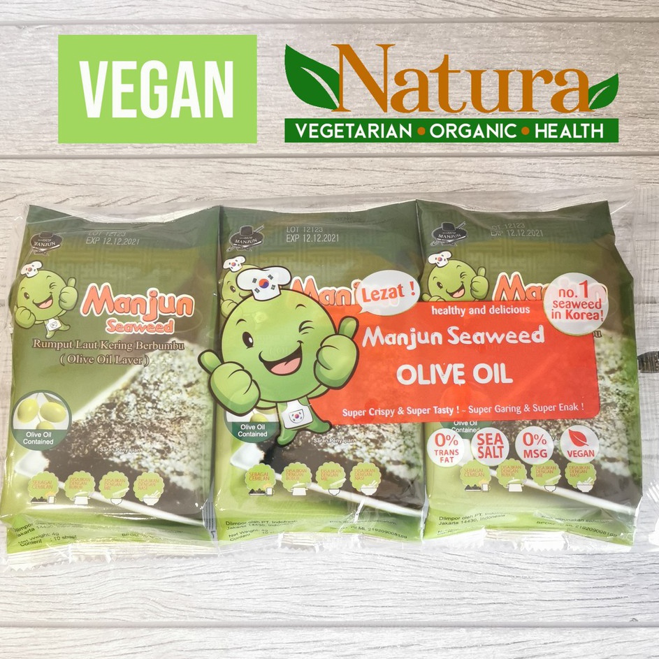 

Model Terkini Manjun Seaweed 1 Pack isi 3bks Rumput Laut Vegan Vegetarian Ready Stock