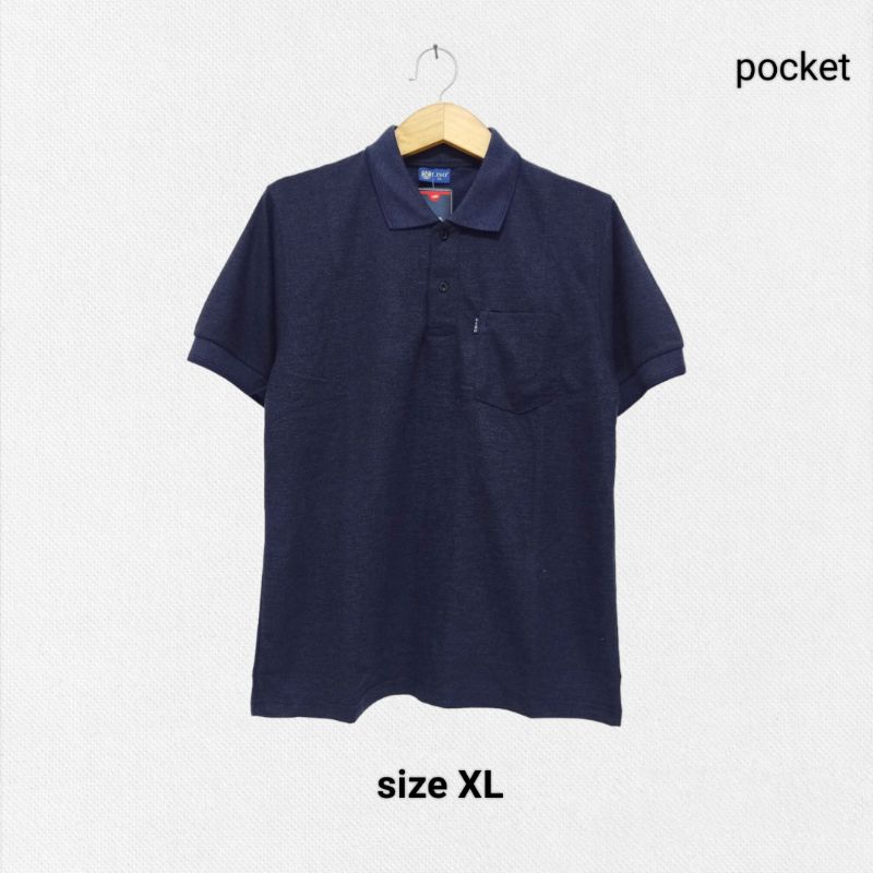 kaos polo polos pocket/ saku
