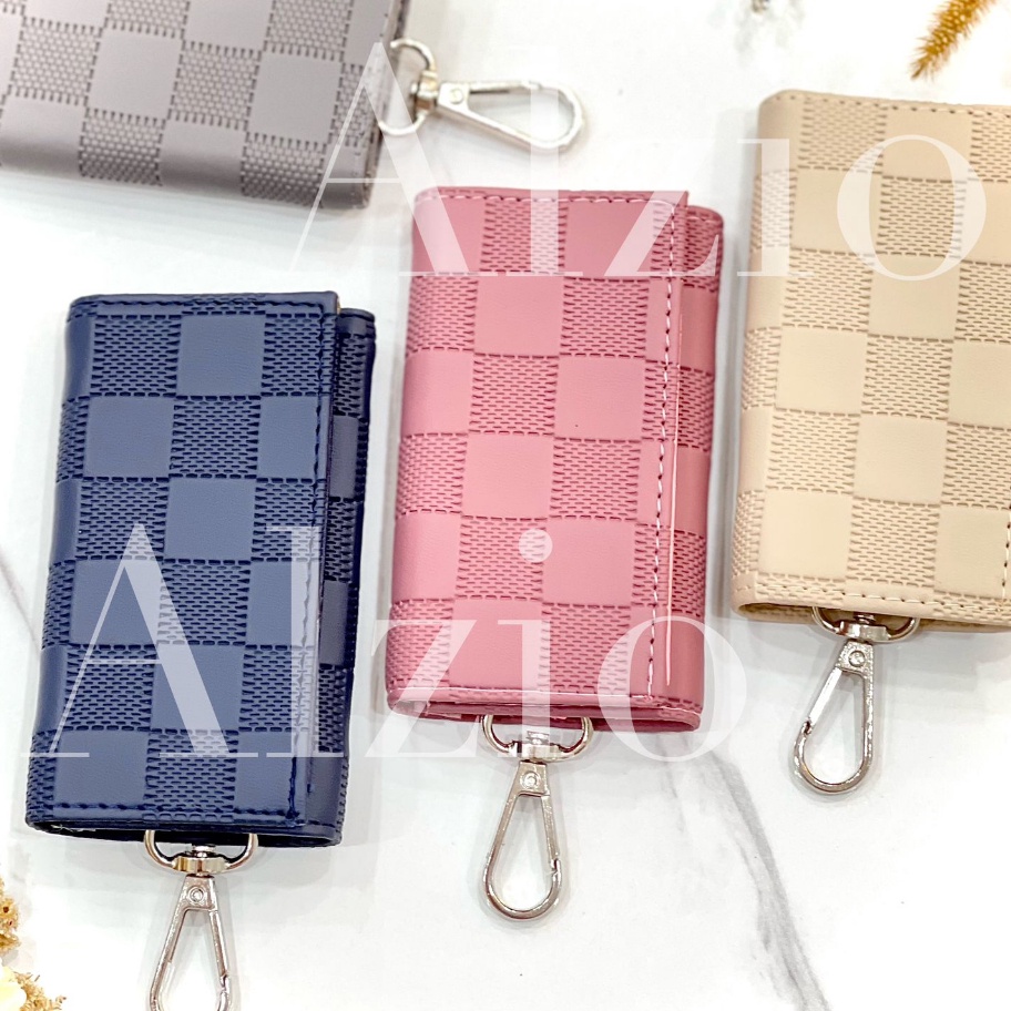 Bayar Di Tempat ALZIO - dompet wanita pria multifungsi gantungan kunci - DOMPET STNK CATUR