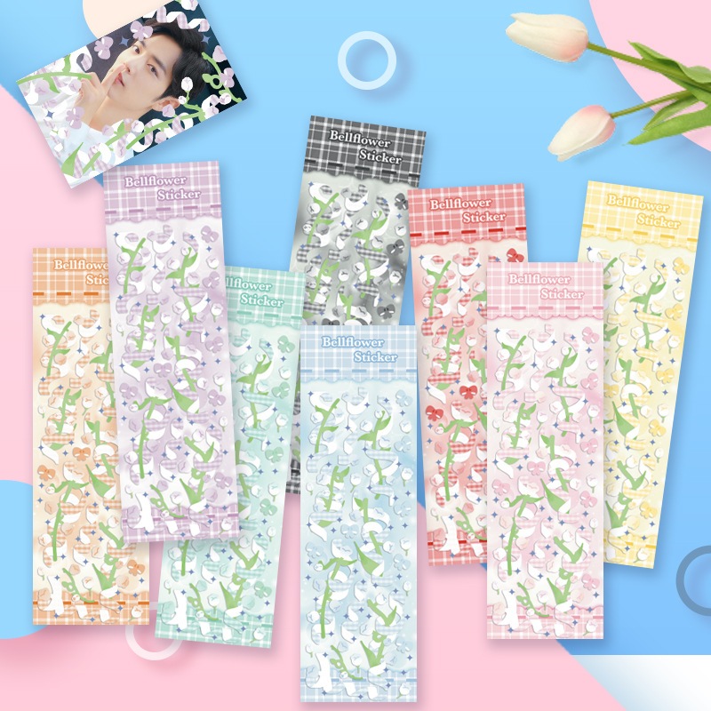 

[1 Lembar] Sticker Deco Stiker Dekorasi PVC untuk Scrapbook Photocard - BELLFLOWER