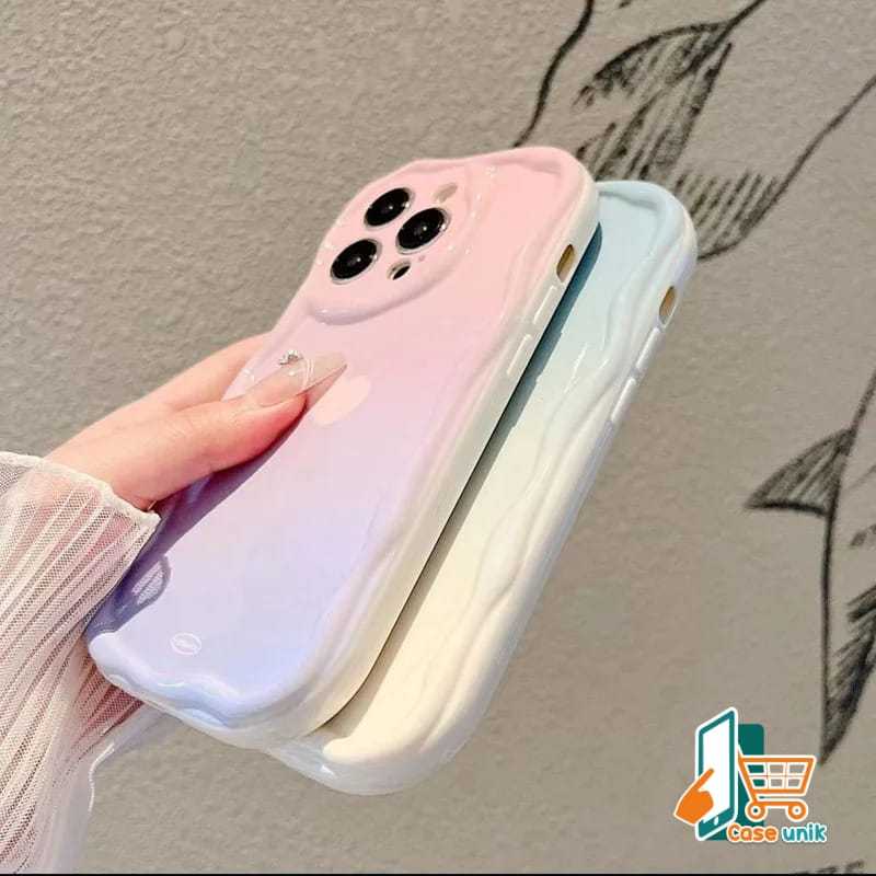 SS877 SOFTCASE SILIKON GRADIENT LOVE HEART 3D CURVED WAVY EDGE SOFT TPU COVER FOR OPPO A55 A57 A77s A58 A78 A74 A95 F19 A76 A36 A96 9i A78 F11 RENO 4 4F F17 5 5K A94 F19 PRO 6 7 8 7Z A96 8T 10 PRO+ CS6803