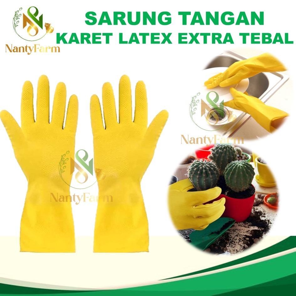 Sarung Tangan Berkebun Karet Latex Extra Tebal