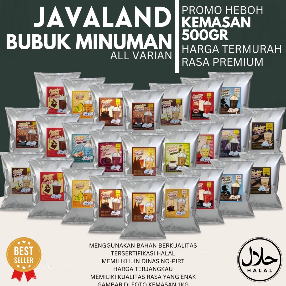 

Terupd@te Javaland Mix Bubuk Minuman Boba Kekinian Aneka 500gr Limited
