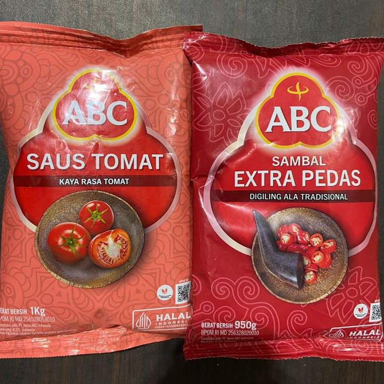 

ABC SAUS TOMAT 1 KG & SAMBAL EXTRA PEDAS 950 G