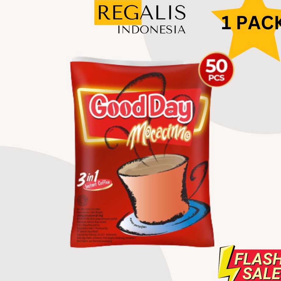 

Terlaris GOOD DAY MOCCACINO 20gr | PER 1 PACK (50 SACHET) Ready Stock