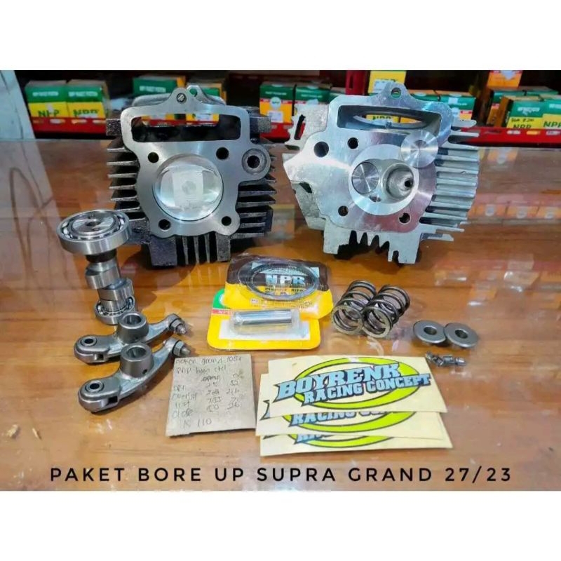 PAKET BORE UP HEAD / KOP DAN BLOK SUPRA X / GRAND-BOYRENK