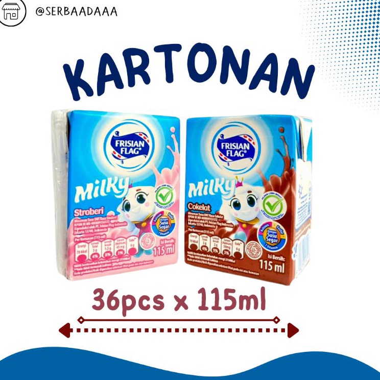 

Promo Frisian Flag Milky UHT 115 × 36 Pcs | Kartonan Ready