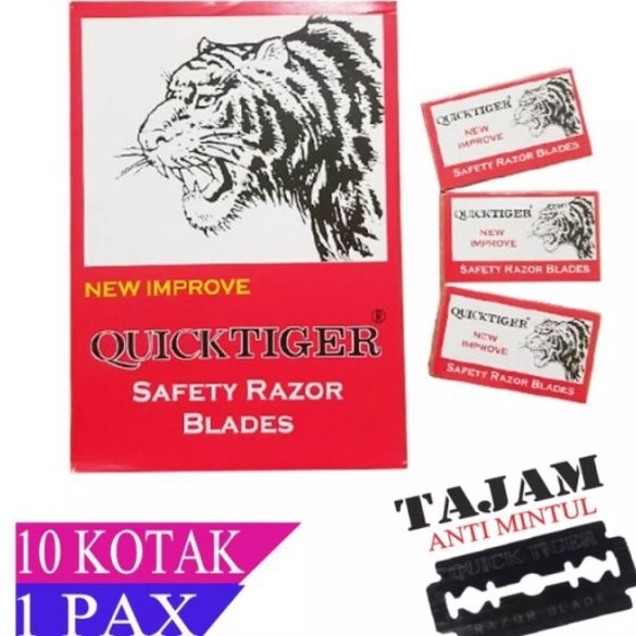 

[KODE CZCKE] SILET QUICK TIGER / PISAU CUKUR MACAN [PACK -10 BOX]