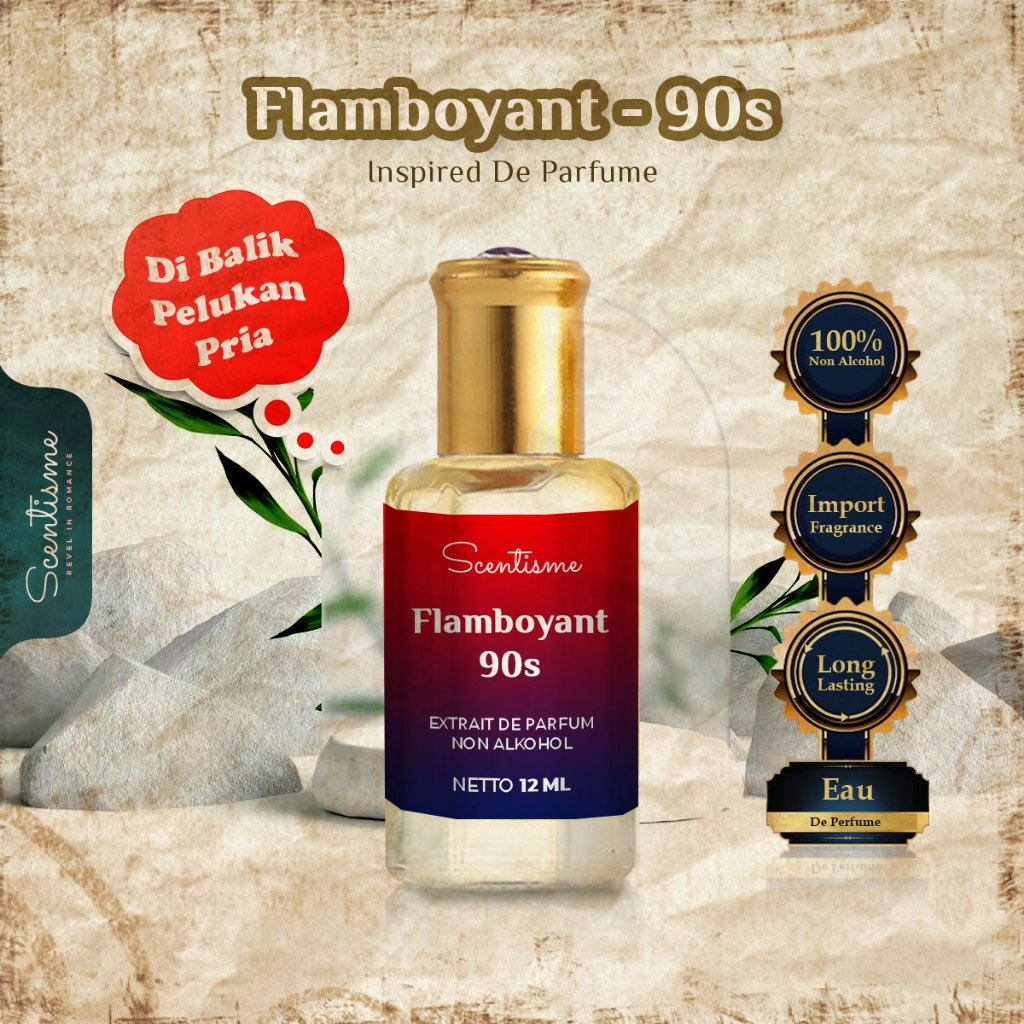 Parfum Bibit Murni FLAMBOYANT 90's Minyak Wangi Tahan Lama Non Alkohol