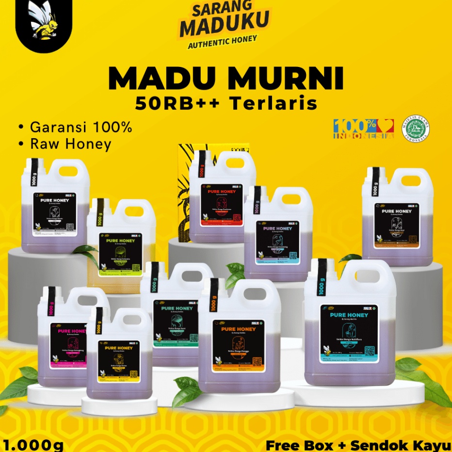 

[KODE FNPPV] Sarang Maduku - Madu Asli Madu Murni Madu Asli 100% Tanpa Campuran Raw Honey