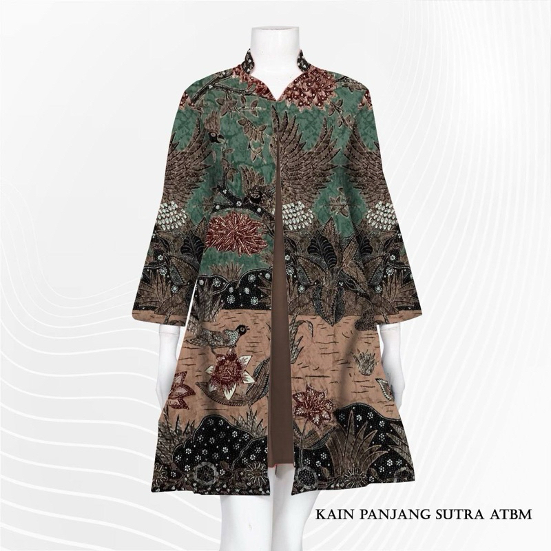 Kain batik tulis sutra atbm lajuran wanita 100% asli original tulis SL130
