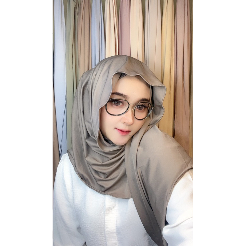 Pashmina Inner 2in1 Jersey Premium Bentuk Oval