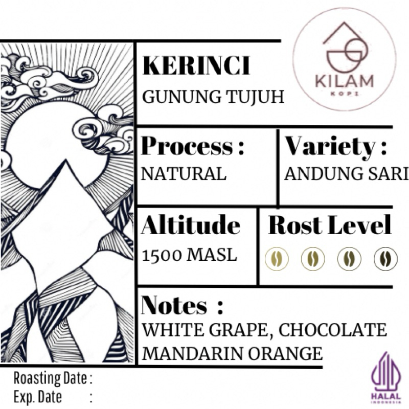 

KOPI ARABIKA KERINCI NATURAL (filter Beans) FRESH ROAST BIJI DAN BUBUK KOPI