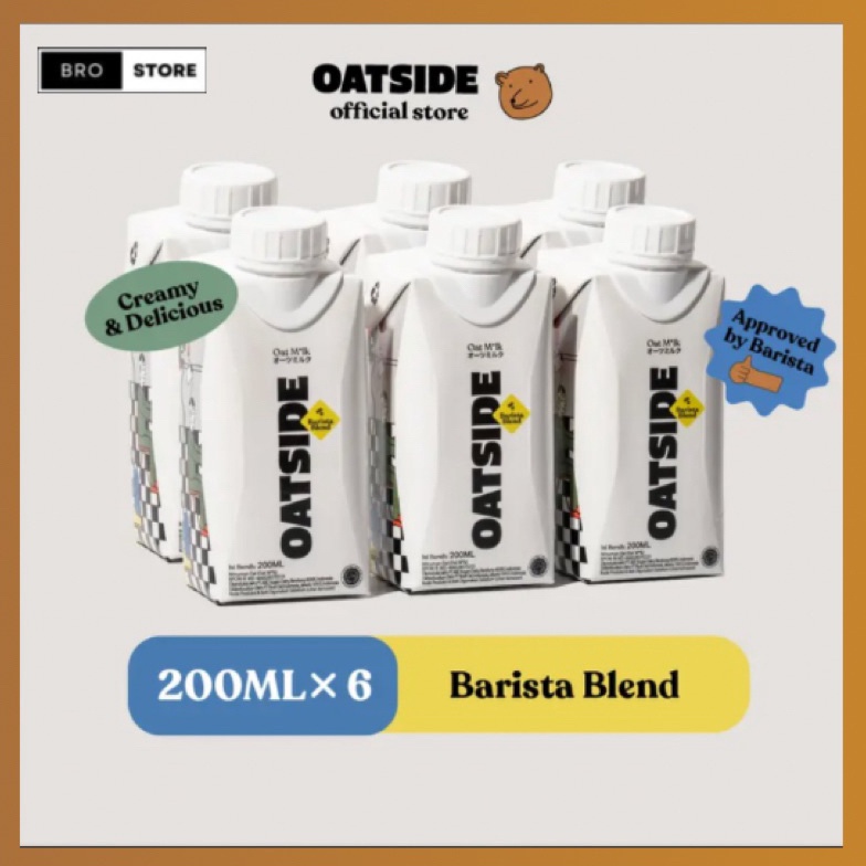 

[❊S12@] OATSIDE MINI BUNDLE ISI 6 PCS - Oat Milk Barista Blend 200 ML Flash Buy