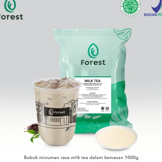 

Ready Stok Bubuk Minuman MILK TEA Powder - FOREST Bubble Drink ➥☈✥