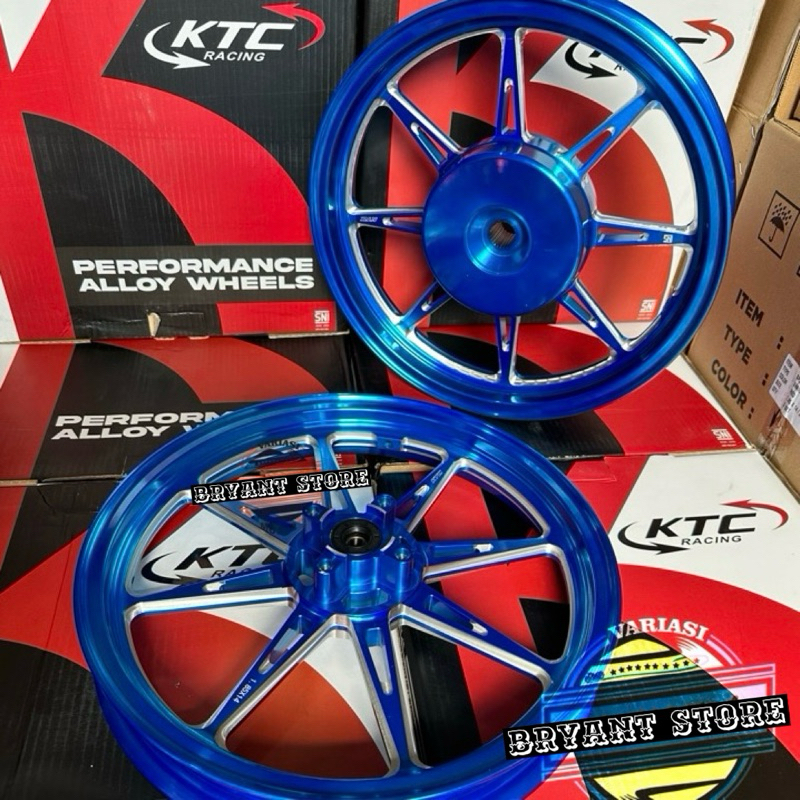 VELG KTC RACING ORIGINAL HYPERCHROME TWO TONE CNC RING 14 ALLOY WHEELS PALANG 8 14x185 14x215 VARIO 110 BEAT SCOOPY GENIO SPACY VARIO 125 150 RING14 PALANG8 VARIO110 VARIO125 VARIO150 NEW 2023