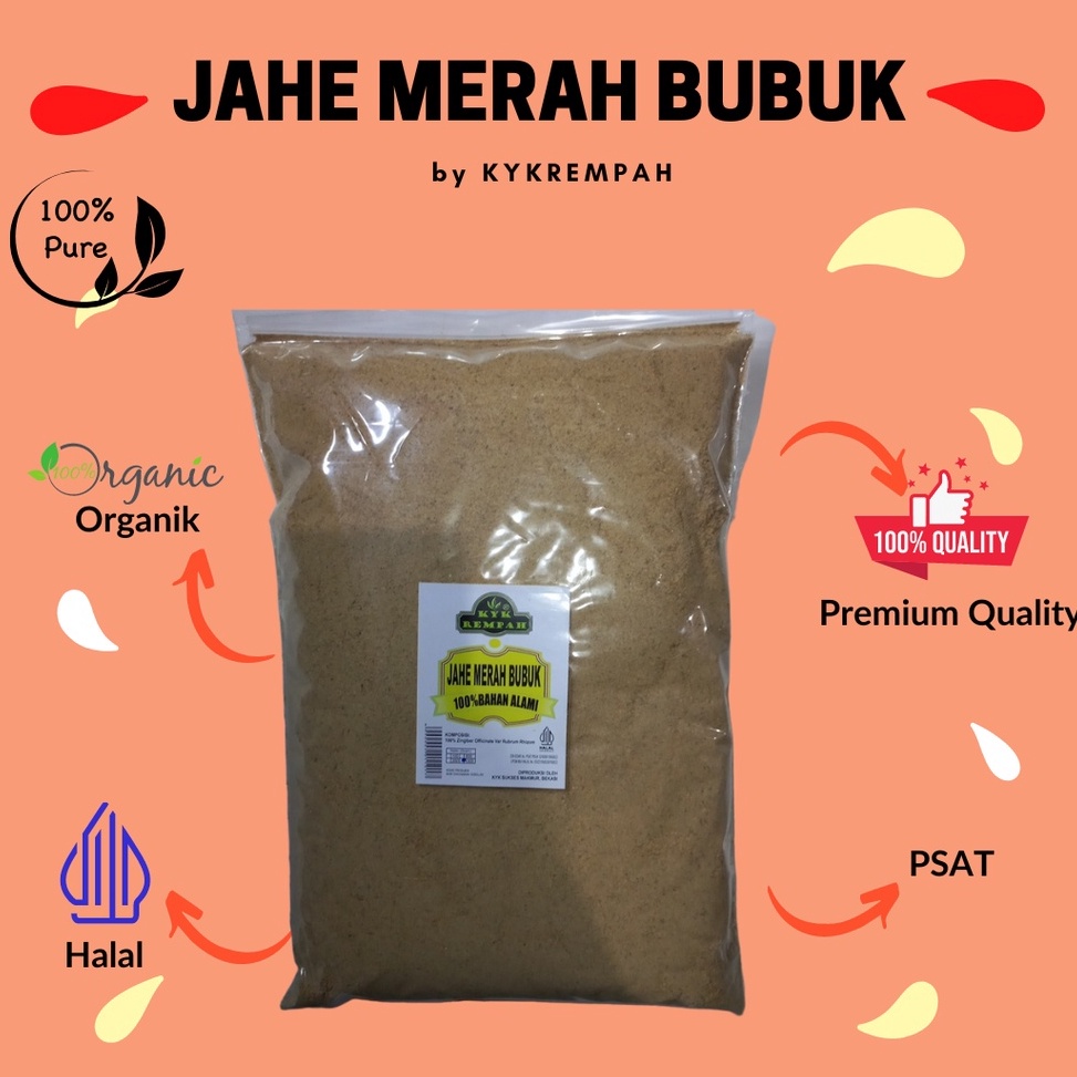 

Sal3 Jahe Merah Bubuk Murni [ 500 gram], Tanpa Gula [214]