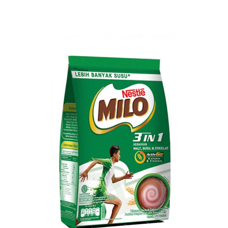 

Laris Milo 3in1 Activ-Go Susu Coklat Pouch 1 kg Ready