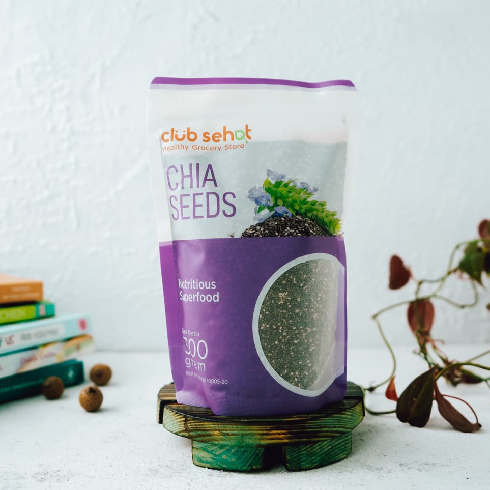 

Ready Stock CLUB SEHAT - ORGANIC Black CHIA SEED 300GR ➣✷✮