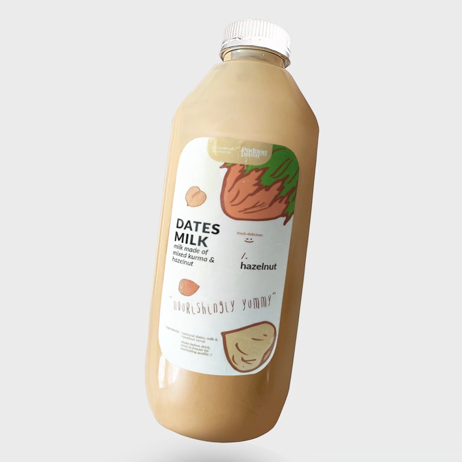 

Ready Susu Kurma Sukari Hazelnut Padang Pasir Homemade 1 Liter Baru