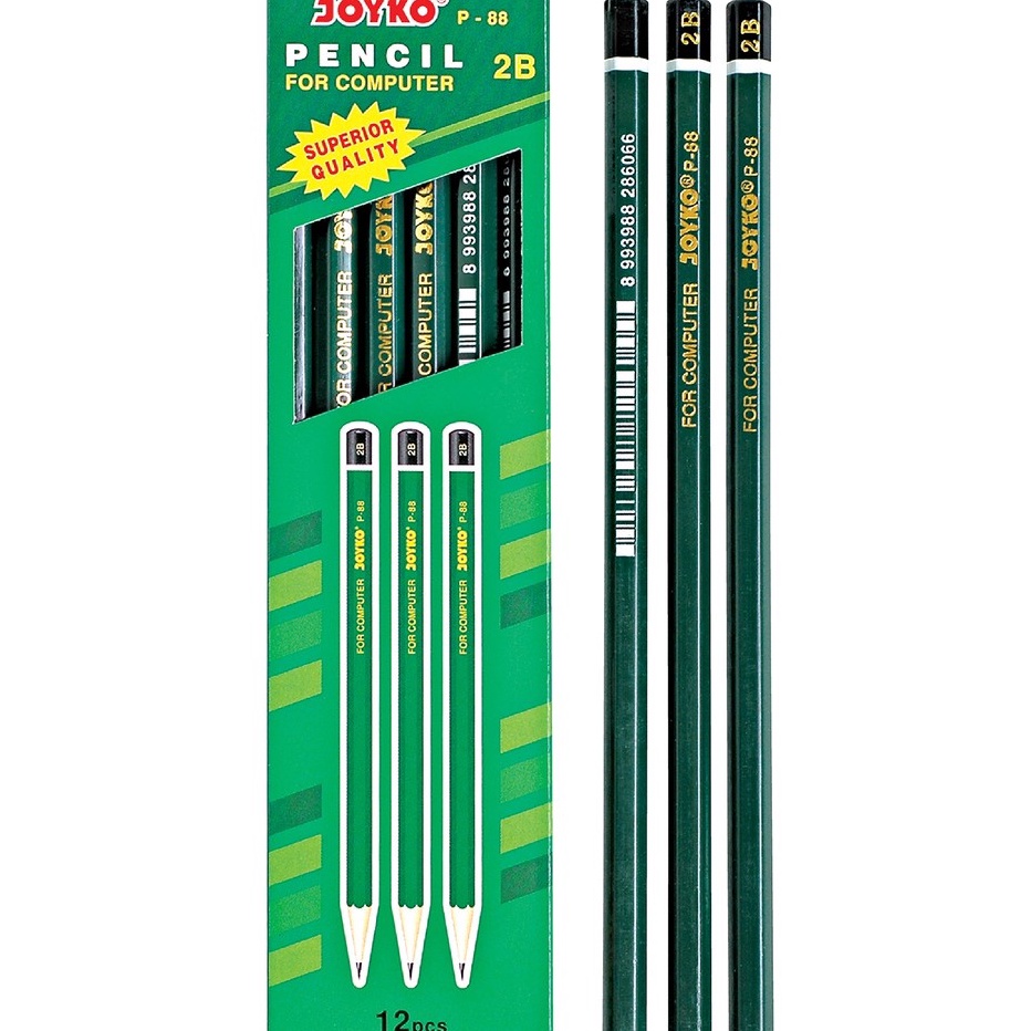 

Terbatas Pensil 2B Joyko P-88 Hijau (12 Pcs)