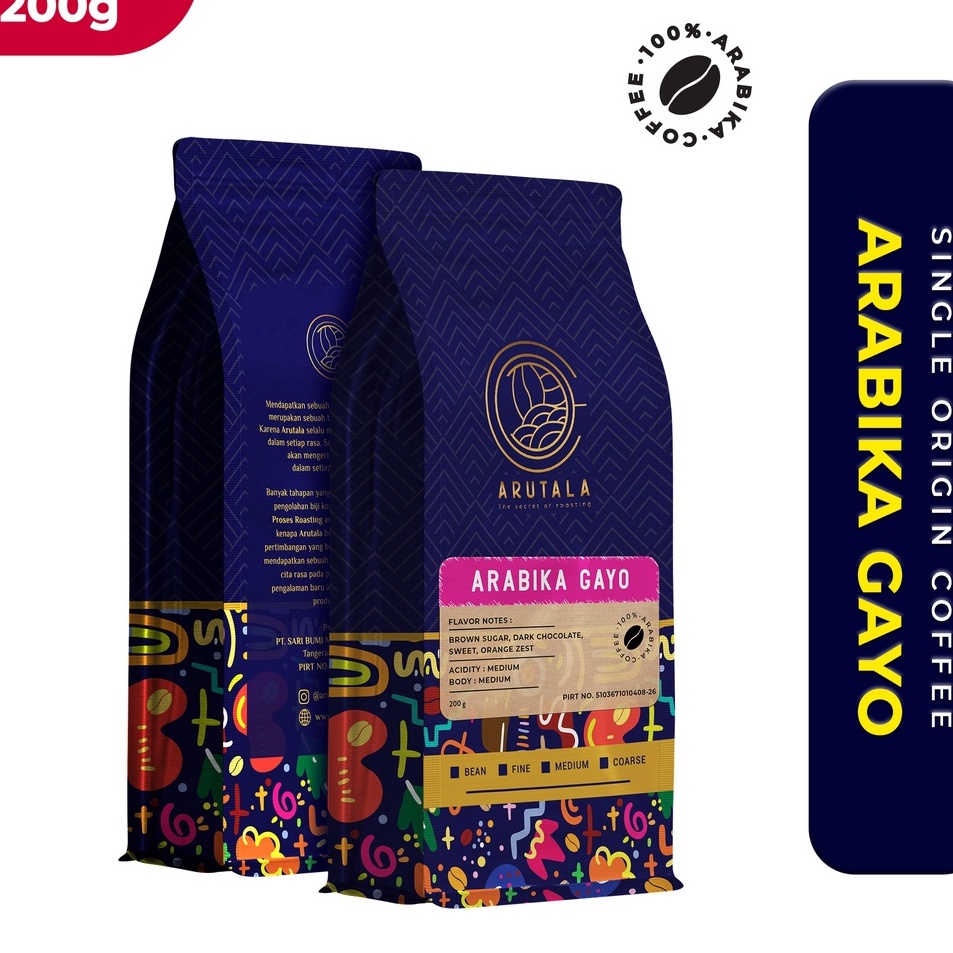 

Stok Banyak ARUTALA Kopi Gayo Takengon Arabika Arabica Coffee 200 gram ☋➔✰✪