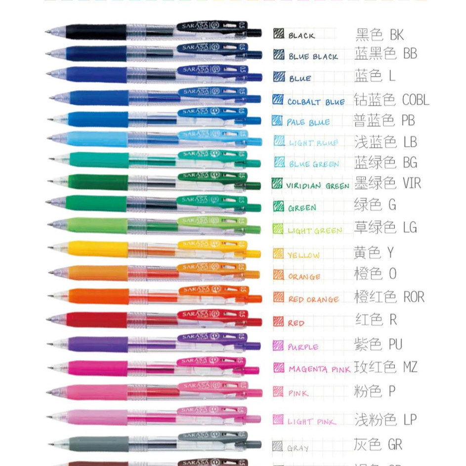 

✫Kirim Langsung Pulpen Gel Zebra Sarasa JJ15 0.5/0.7/1.0 J37