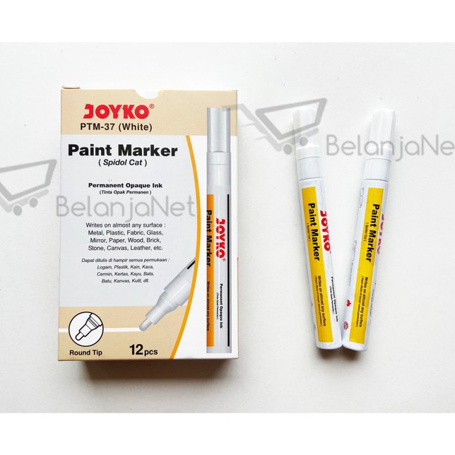 

Murah Paint Marker | Spidol Joyko Warna Putih / White PTM-37