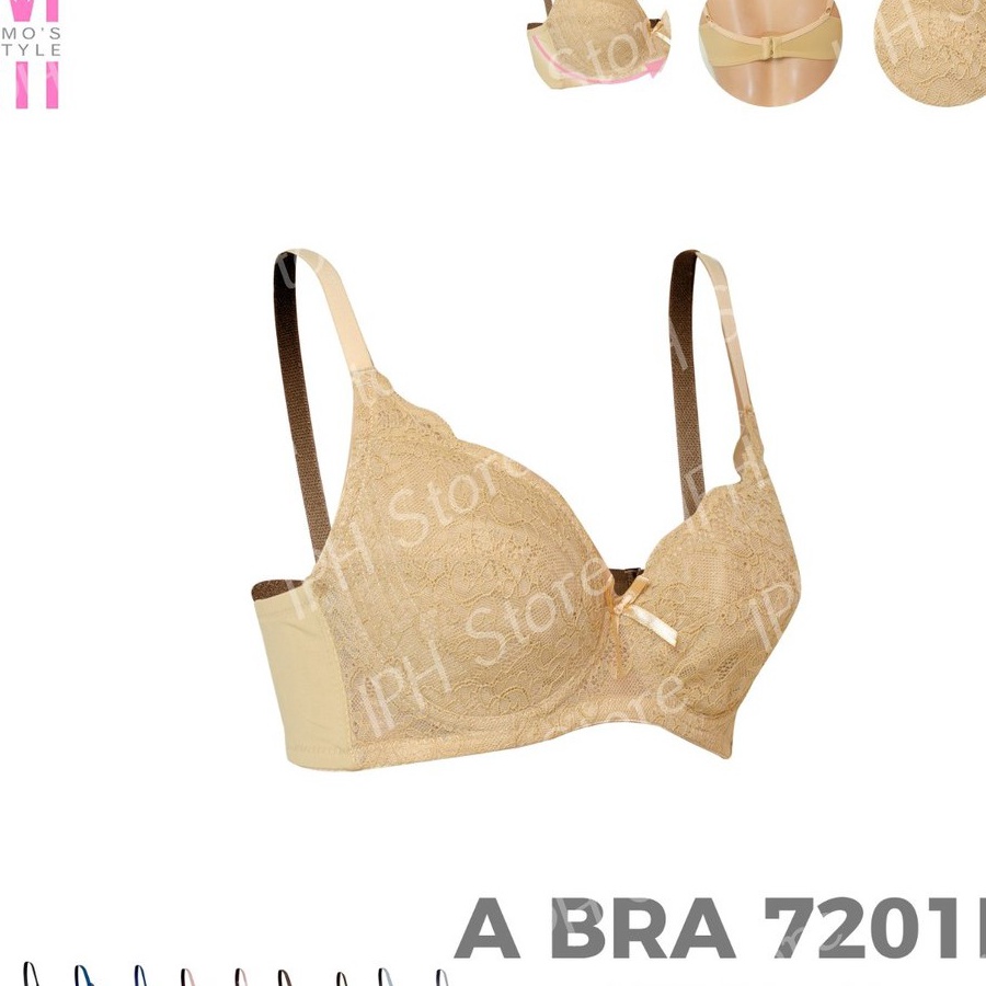 Promo Flash Sale Bra / BH Amo's Style 7201B (Cup B, Tanpa Busa, Pakai Kawat, Kait 2) ➠