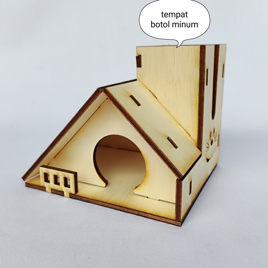 Rumah hamster atap minimalis kandang lucu