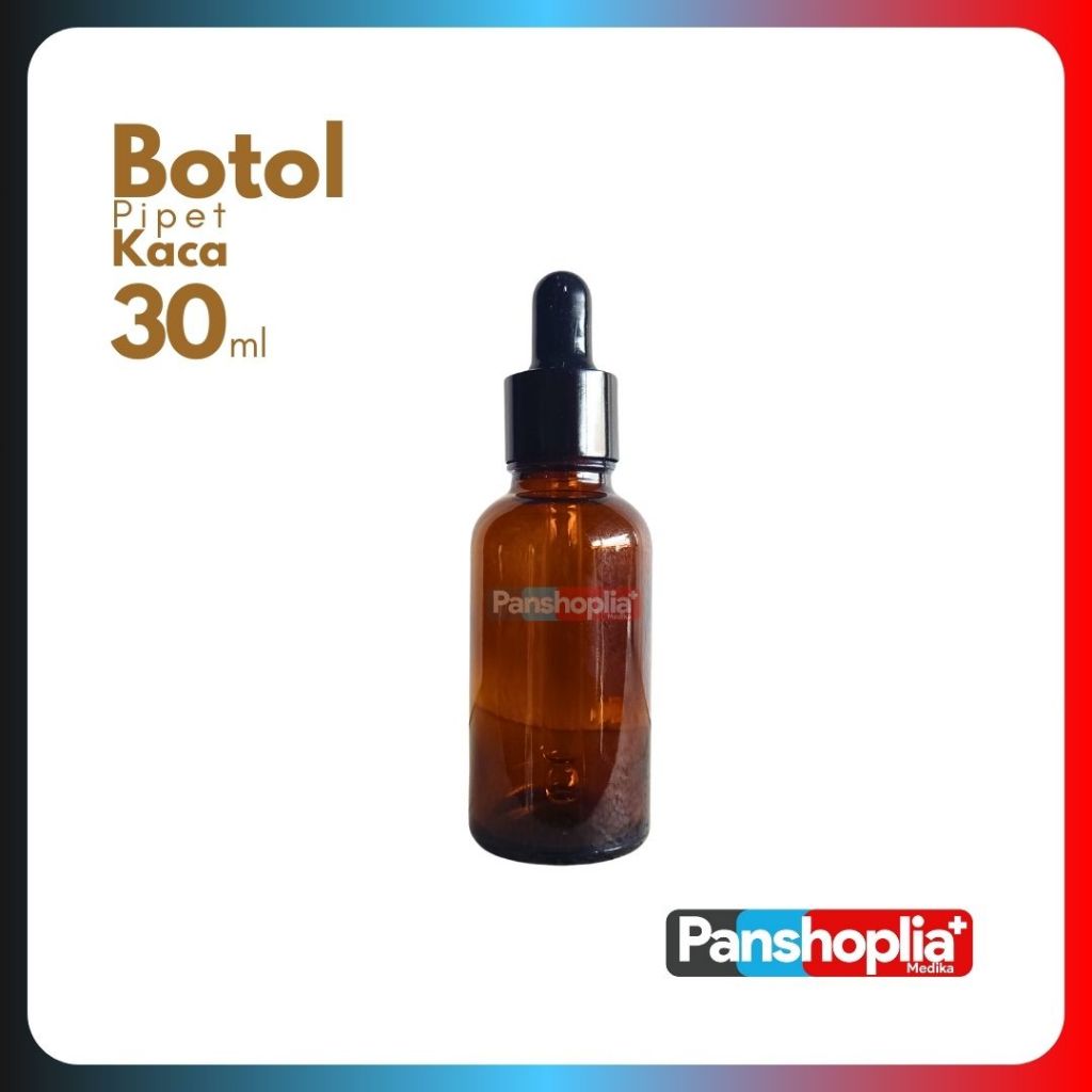 Botol Pipet 30ml Kaca l Botol Kaca Pipet 30 ml Amber