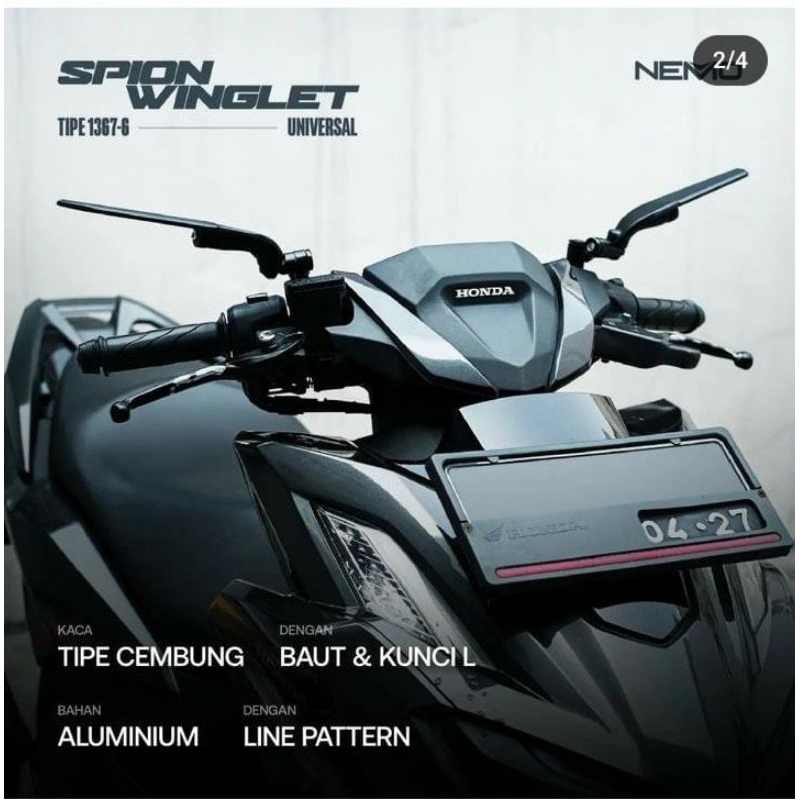 spion winglet universal nemo vario pcx nmax aerox