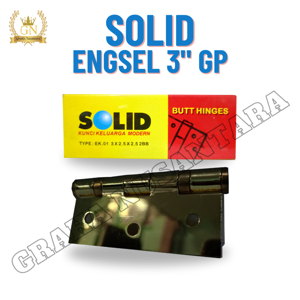 Engsel Pintu Jendela Solid 3" GP