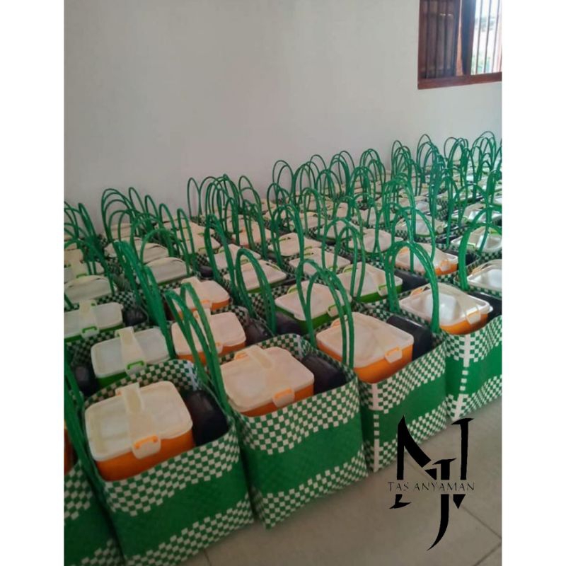 Tas Anyaman Plastik Kotak Nasi | Tas Hajatan | Tas Souvenir