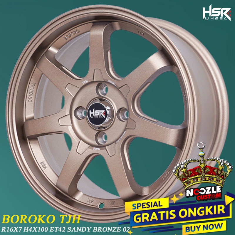 Velg Mobil Brio Jazz Ring 16 Terbaru HSR Pelek Racing R16 Lubang 4 Single PCD